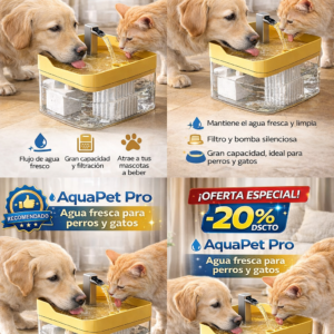 💧 AquaPet Pro  ✨ Agua fresca para perros y gatos