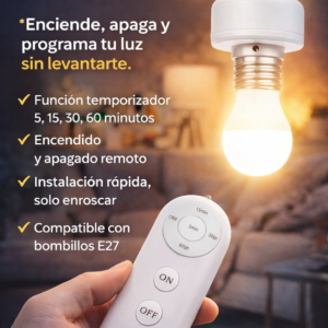 💡 SmartSocket E27 Pro ⚡ Enciende, apaga y programa tu luz sin levantarte.
